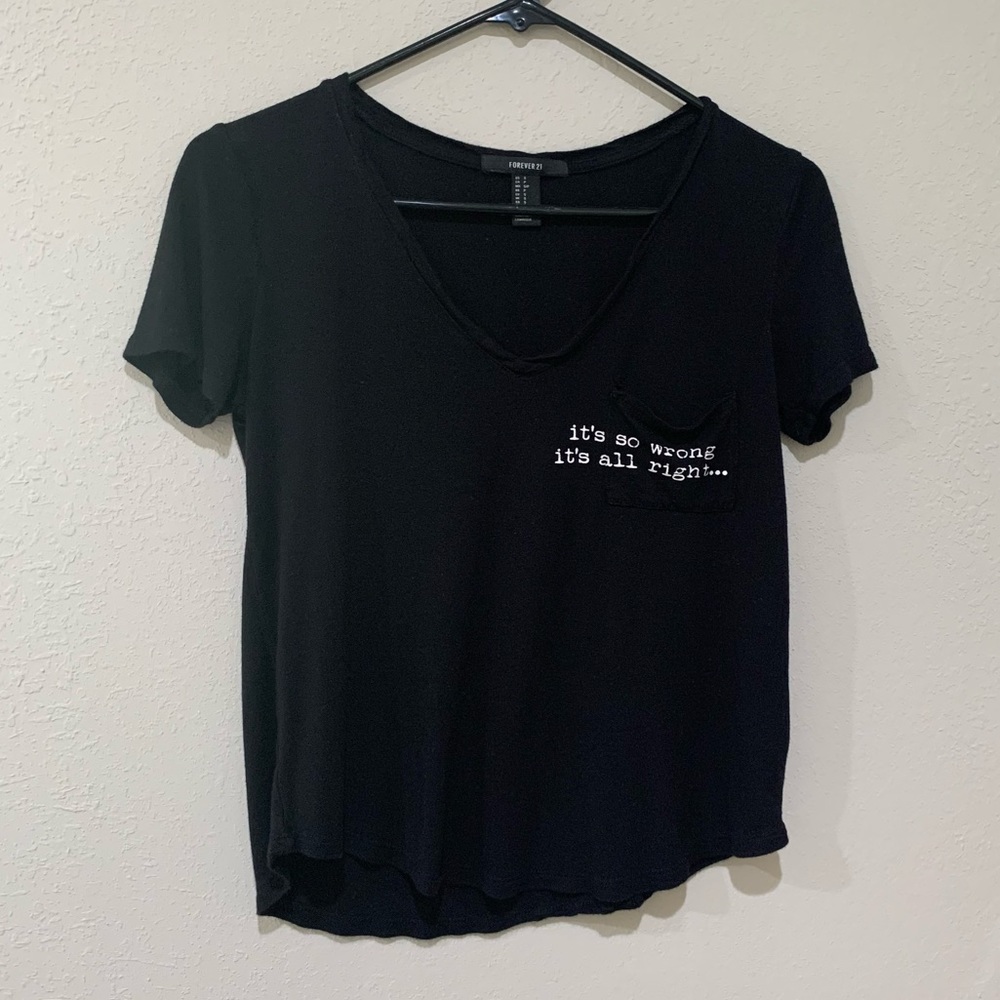 Forever 21 black graphic top